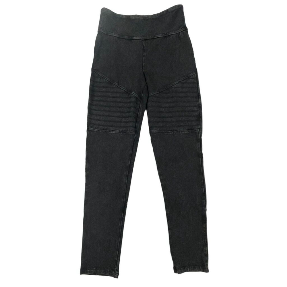 Melrose & Market Leggings Girls Medium Black Moto Cotton Skinny Leg Pull On